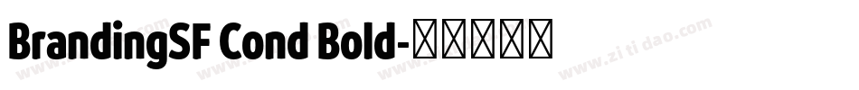 BrandingSF Cond Bold字体转换